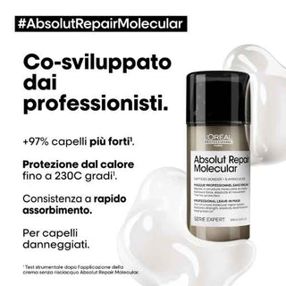 L'Oréal Professionnel Serie Expert Absolut Repair Molecular - Crema Leave-In Ristrutturante Termoprotettrice 100ml