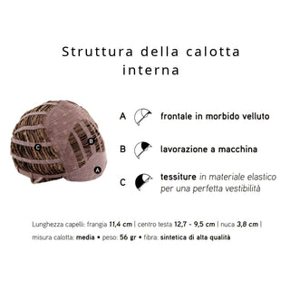 Parrucca Gala in fibra sintetica
