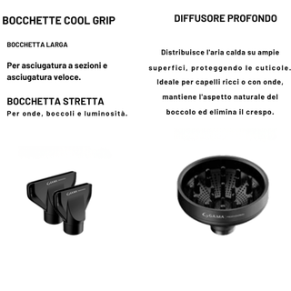 GA.MA Professional Bravo 90 X8 - Asciugacapelli Professionale AC Motor 2200W